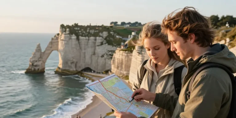falaises etretat carte