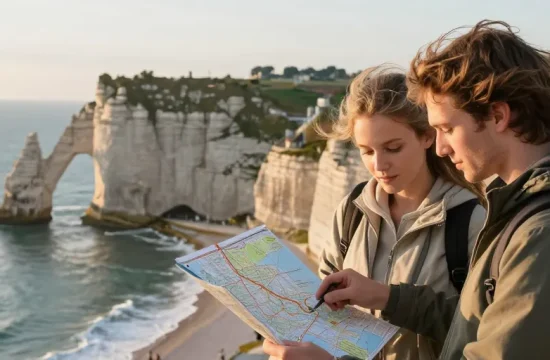 falaises etretat carte